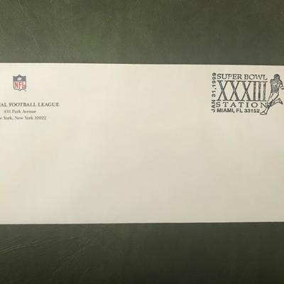 Super Bowl XXXIII First Day Cover Envelope (Item 304)