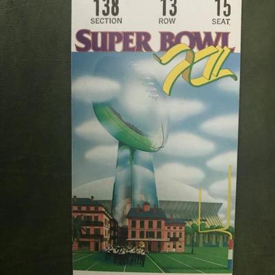 Super Bowl XII Stadium Ticket (Item 154)