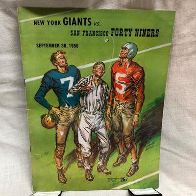 49ers vs NY Giants Game Program 09/30/56 (Item 224)