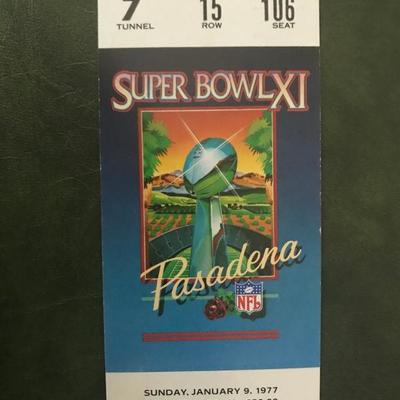 Super Bowl XI Stadium Ticket (Item 152)