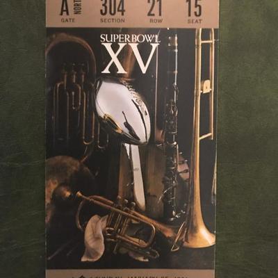 Super Bowl XV Stadium Ticket (Item 157)