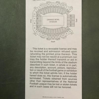 Super Bowl X Stadium Ticket (Item 150)
