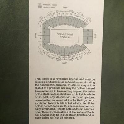 Super Bowl XIII Stadium Ticket (Item 155)