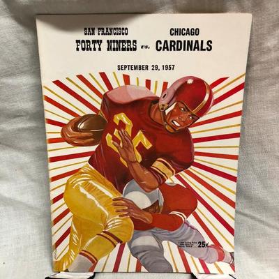 49ers vs Cardinals Game Program 09/29/57 (Item 226)