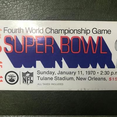Super Bowl IV Stadium Ticket (Item 142)