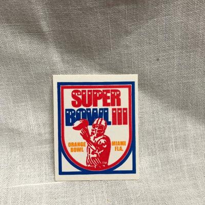 Super Bowl III Sticker (Item 316)