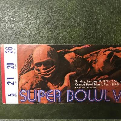 Super Bowl V Stadium Ticket (Item 143)