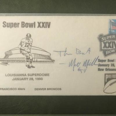 Super Bowl XXIV First Day Cover Envelope MATT MILLEN SIGNED (Item 307)