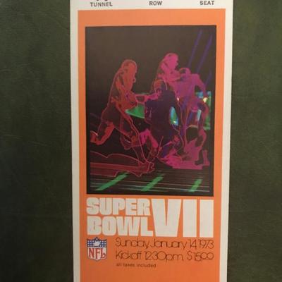 Super Bowl VII Stadium Ticket (Item 147)