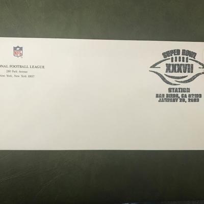 Super Bowl XXXVII First Day Cover Envelope (Item 303)