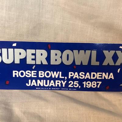 Super Bowl XXI Rose Bowl, Pasadena 1987 Sticker (item 339)