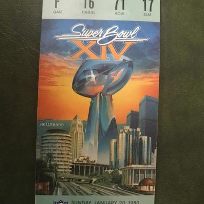 Super Bowl XIV Stadium Ticket (Item 156)