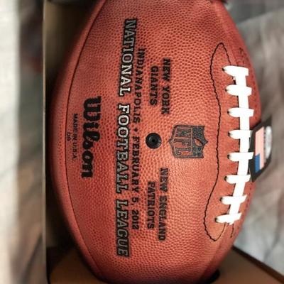 Giants vs Patriots Super Bowl XLVI Authentic NFL Game Ball (Item 354)