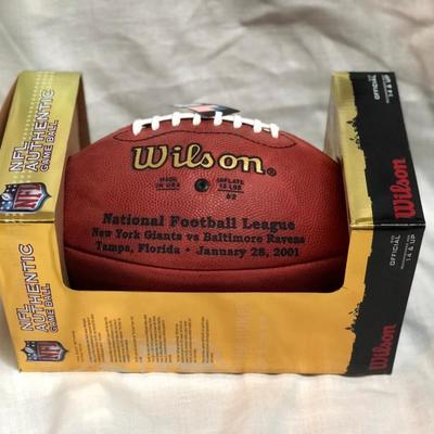 Giants vs Ravens Super Bowl XXXV Authentic NFL Game Ball (Item 348)