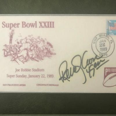 Super Bowl XXIII First Day Cover Envelope Randy Cross Sign (Item 308)