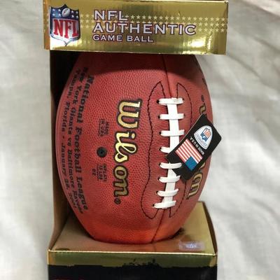 Giants vs Ravens Super Bowl XXXV Authentic NFL Game Ball (Item 348)
