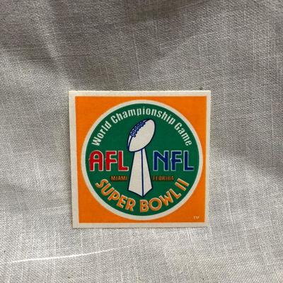 Super Bowl II Sticker (Item 318)