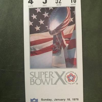 Super Bowl X Stadium Ticket (Item 150)