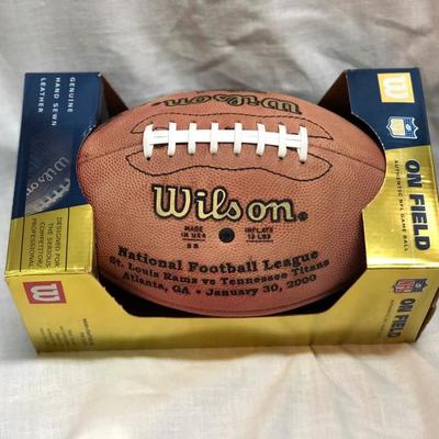 Rams vs Titans Super Bowl XXXIV Authentic NFL Game Ball (item 347)