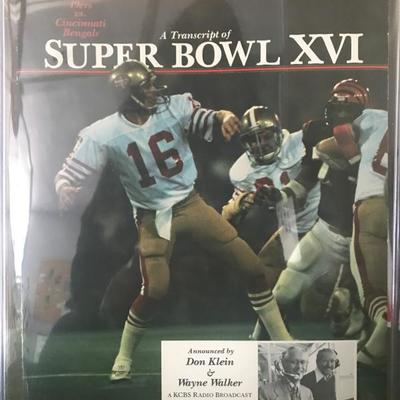 Transcript of Super Bowl XVI SF 49ers v Cincinnati Bengals (Item 285)
