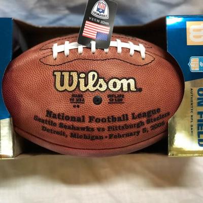 Seahawks vs Steelers Super Bowl XL Authentic NFL Game Ball (Item 360)