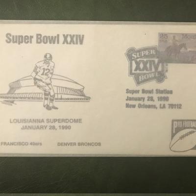 Super Bowl XXIV 49ers v Broncos First Day Cover Envelope (Item 309)