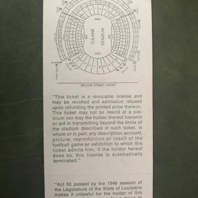 Super Bowl VI Stadium Ticket (Item 145)