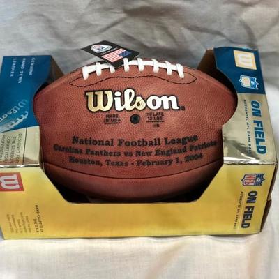 Panthers vs Patriots Super Bowl XXXVIII Authentic NFL Game Ball ( Item 351)