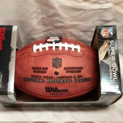 Packers vs Steelers Super Bowl XLV Authentic NFL Game Ball (Item 363)
