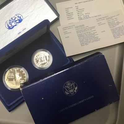 1986 Liberty Silver and Half dollar US Mint Proof Set (Item #853)