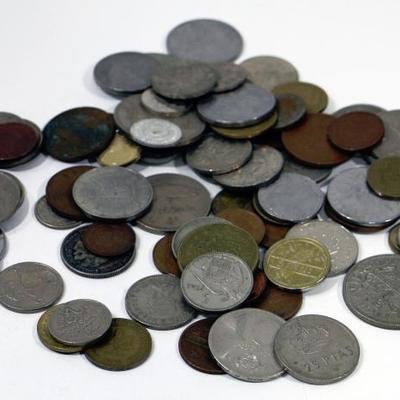 1 Pound of Vintage COINS - International Coins Lot, 1 lb Bag