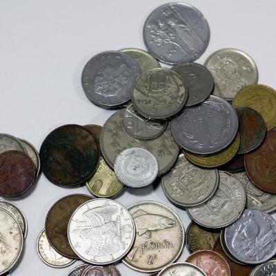 1 Pound of Vintage COINS - International Coins Lot, 1 lb Bag