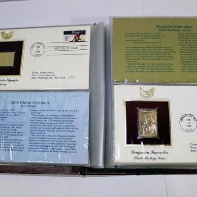 Golden Replicas of United Stamps - Set of 41 in Album
