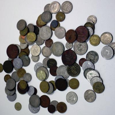 Lot of Vintage International Coins - 1 lb. Bag