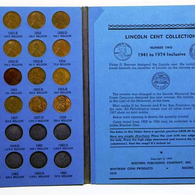 Lincoln Cents Collection 1941 - 1974