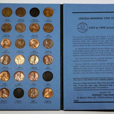 Lincoln Memorial Cents Collection 1959 - 1998 in Album