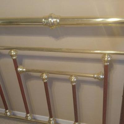 Brass Queen Bed handmade by Dresher of Chicago