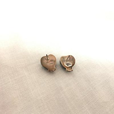 Sterling Green Stone Earrings (Item 917)