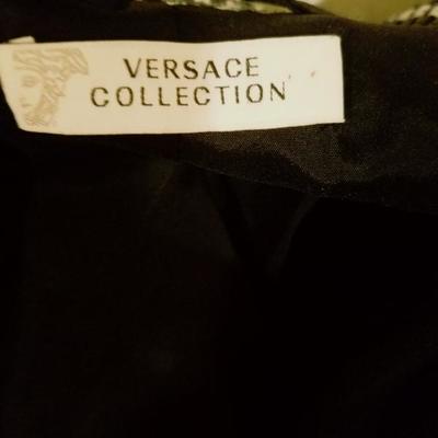 Versace Collection Blk/Wht Ensemble Medusa head metal buttons
