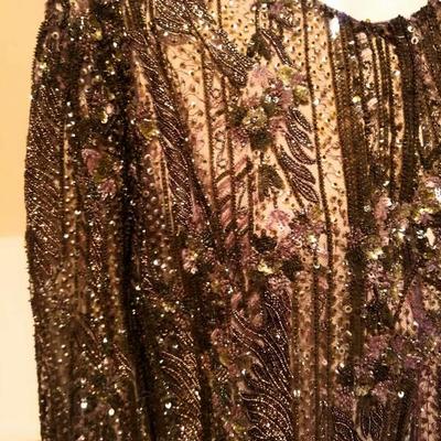 Couture Randi Rahm Designer to the stars silk custom beaded Opera jacket