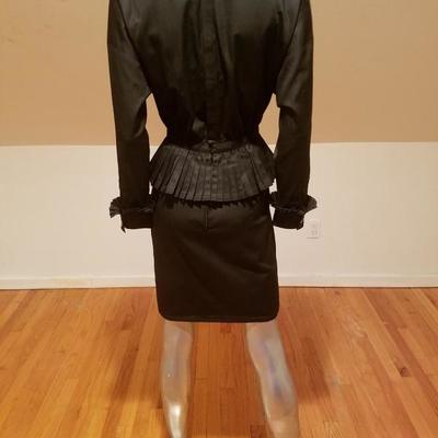  Vtg Chanel Boutique Paris Amen Wardy Rare pleated basque dress 