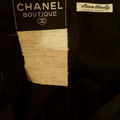  Vtg Chanel Boutique Paris Amen Wardy Rare pleated basque dress 