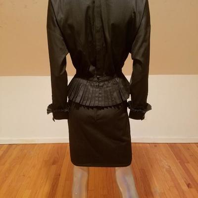  Vtg Chanel Boutique Paris Amen Wardy Rare pleated basque dress 