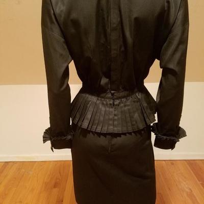  Vtg Chanel Boutique Paris Amen Wardy Rare pleated basque dress 