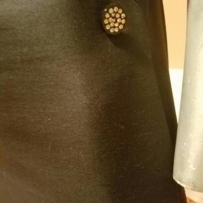 Vtg 1950 opera silk Shantung dress/coat ensemble brocade lined