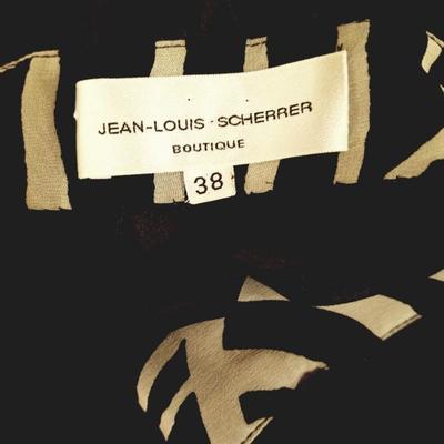 Vtg Couture Jean Louis Scherrer silk beaded neck cleopatra belted Formal Gown