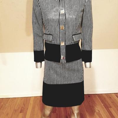 Versace Collection Blk/Wht Ensemble Medusa head metal buttons