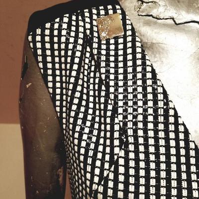 Versace Collection Blk/Wht Ensemble Medusa head metal buttons