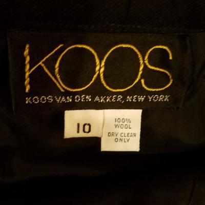 Vtg Koos Van den Akker skirt suit with gold lame' embroidery & applique