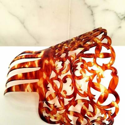 Vtg 1920 very Large Celluloid Mantilla Peineta Hair Comb
